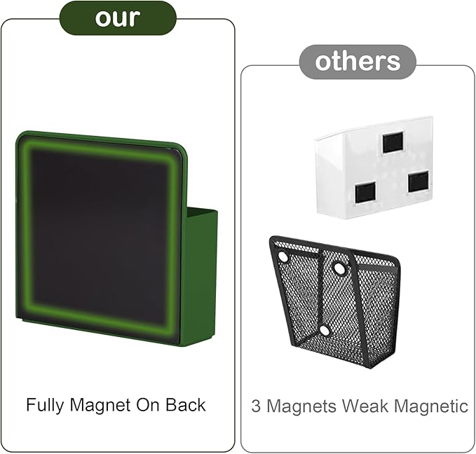 Magnetic Pen Holder,2 Pack Magnetic Dry Erase Marker Holder with Generous Compartments,Strong Magnet Storage Marker Pen Pencil Organizer for Refrigerator,Whiteboard,Locker Accessories