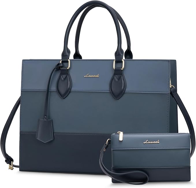 LOVEVOOK Laptop Tote Bag for Women, Work Totes Business Office Computer Briefcase with Clutch Purse