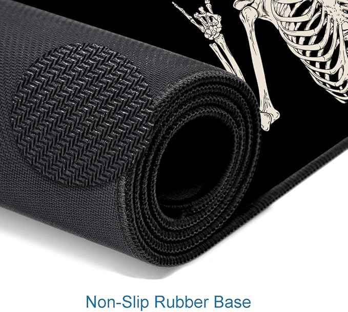 Large Mouse Pad, Extended Gaming Mousepad, Non-Slip Rubber Base Keyboard Mouse Mat Desk Pad for Gamer, Laptop, Office & Home, 31.5 x 11.8 in, Black Skull