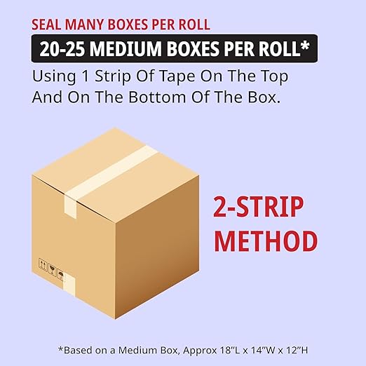 BOX USA Moving Boxes Medium 18"L x 14"W x 12"H (20-Pack) & 2 Heavy Duty 2in x 25yd Clear Packaging Tape with Dispensers | For Shipping, Mailing, Packing, Packaging and Storage