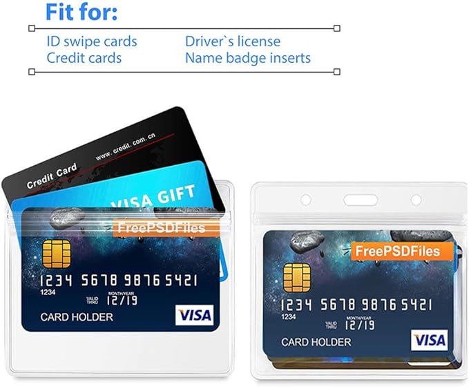 Name Tags Gray Lanyards/Badge Holder Pairs Woven Round Lanyard & Horizontal Sealable Waterproof Clear Plastic ID Card Lanyards with id Holder Name Badges (Gray, 50 Pack)