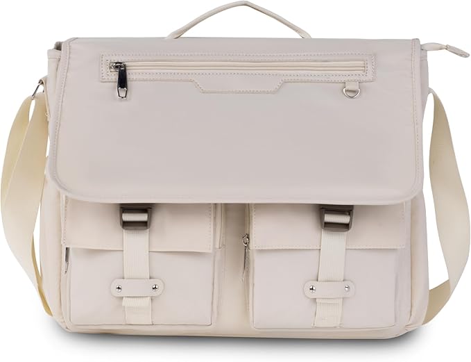 Lovvento Shoulder Messenger Bag for Men - Women Laptop Bag 15.6 inch Satchel Bags Mens Canvas Crossbody Tote Bags