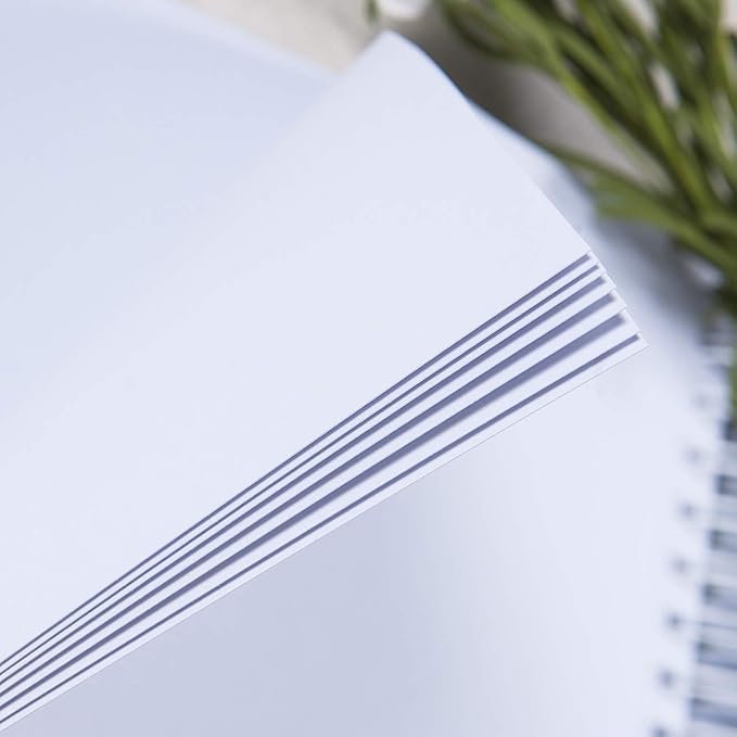 10 x 10 Inch DIY Scrapbook Photo Album with Window Design Cover 80 Pages Craft Paper Memory Book for Weeding Anniversary Travel and Baby (White)