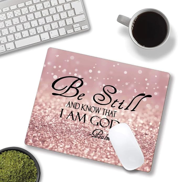 Mouse Pad, Premium-Textured Mouse Mat, Non-Slip Rubber Base Mousepad for Laptop, Computer & PC,9.5×7.9 in,Bible Be Still