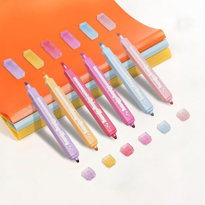 EooUooIP Aesthetic Highlighters, Dual Tip (Chisel & Dot) Cute Highlighter Assorted Colors, Pastel Bible Highlighters, Aesthetic Pink Highlighter Markers for Journal Planner, School Office Art Supplies