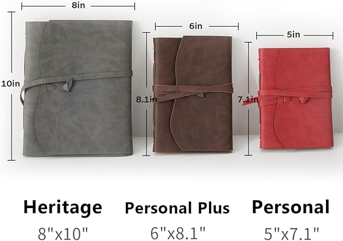 Leather Journal Notebook - Genuine Leather Journals for Writing 8x10 Inches Large Size Vintage Journal For Men and Women, Artist,Travel Journal,Grey