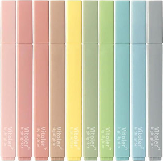 Highlighters Assorted Colors,10Pcs Bible Highlighters and Pens No Bleed, Assorted Colors, Pastel Set, Cute Marker Pens for School Journaling