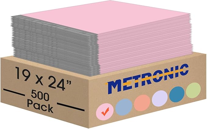 Metronic Poly Mailers 19x24 Inch 500 Pcs, Large Shipping Bags for Clothes, Shipping Envelopes for Small Business, Strong Adhensive Mailing Bags Packaging Bags, Light Pink