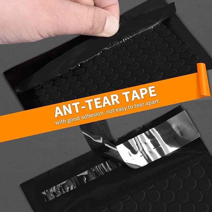 packbabol Bubble Mailers, 6x9 Inch Poly Padded Bubble Mailers Pack of 100 Bubble Envelopes Opaque Self Seal Adhesive Waterproof Bags for Shipping and Packaging(Black,6x9-100Pc)