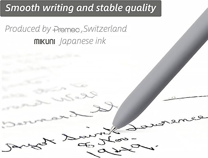 Gel Pens, 5 Pcs 0.5mm Fine Point Smooth Writing Japanese Cute High-End Series Black Ink Pens for Journaling Note Taking, School Office Supplies for Women Men (5 Pcs Morandi)