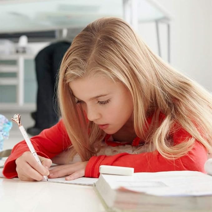 Set of 12 Diamond Pens – Elegant Crystal Topped Writing Instruments for Gifting, Office, and Special Occasions