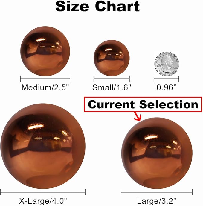 Orange Bronze 3.2" Large Christmas Balls - Christmas Tree Decoration Ornaments Shatterproof Hanging Balls for Birthday Halloween Holiday Wedding Decorations Set of 18pcs