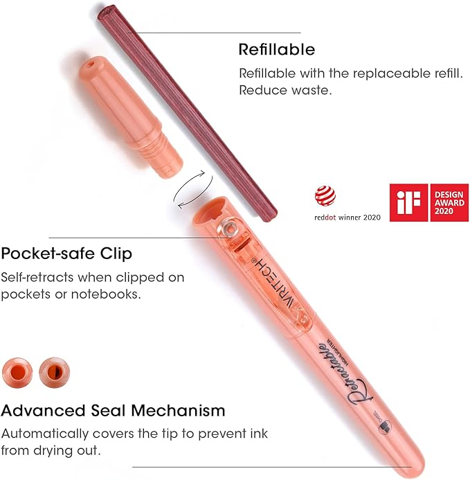 WRITECH Retractable Highlighters Assorted Colors: Chisel Tip Click Aesthetic Highlighter Marker Pens Pack Multi Colored Ink No Bleed Smear for Highlighting Journaling (12ct Mild+Vintage)