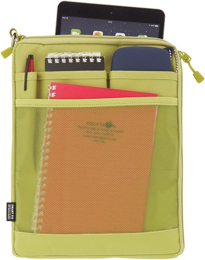 LIHITLAB Laptop Sleeve, Water & Stain Repellent, Vertical for Backpack, 7.9" x 10.2", Black (A7682-24)