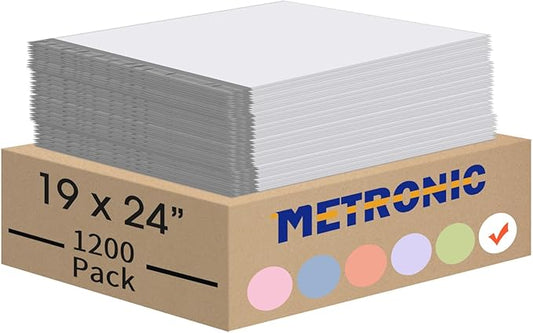 Metronic Poly Mailers Bulk 19x24 1200PC | Large Shipping Bags for Clothing, Small Business | Strong Thick Mailing Bags with Self Adhesive | Waterproof and Tear-Proof Large Package Bags in White