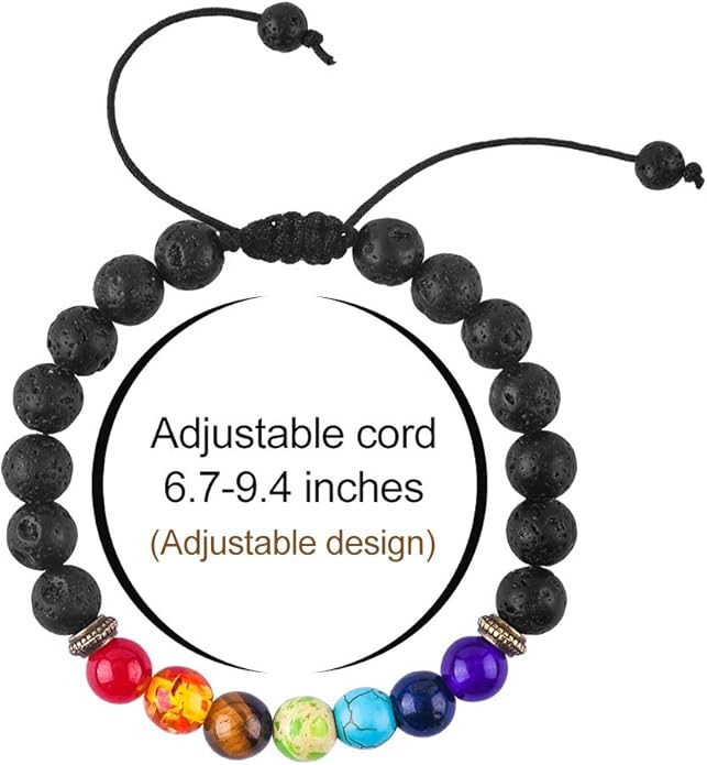 M MOOHAM Natural Stone Bracelets for Men - 8mm Tiger Eye | Matte Agate | Lava Rock Bracelets for Men Teen Boys Gifts Birthday Anniversary Christmas Gifts for Men Teens