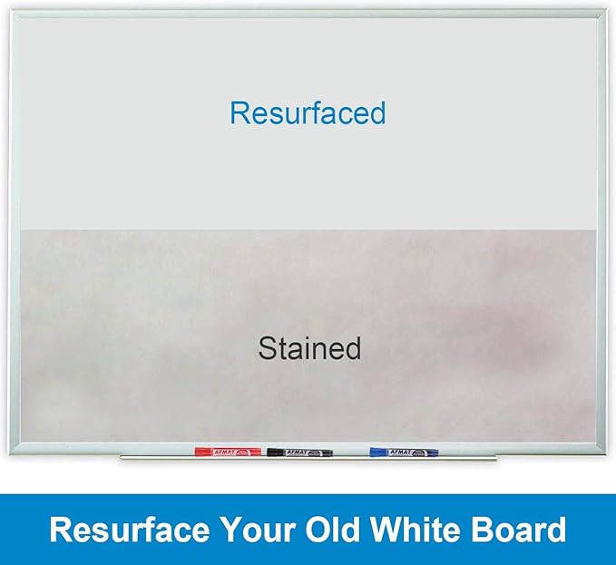 Dry Erase Whiteboard Paper, Large White Board Stickers for Wall, 6x4ft Dry Erase Paper Roll with Adhesive Backing, Perfect Replacement for White Board, No Ghost After 60 Days, 6 Much Better Markers