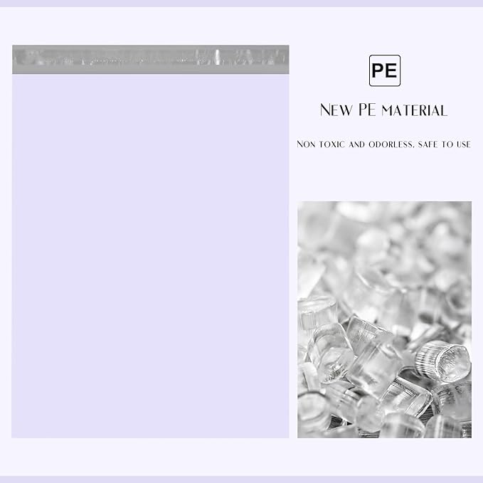 Metronic Large Poly Mailers 19x24 100 Pcs, Strong Adhensive Shipping Bags for Clothing, Waterproof Mailers Bags for Small Business, Shipping Envelopes, Tear-resistant Packing Bags in Lilac Purple