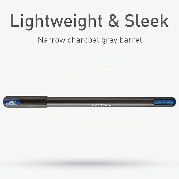 Pentonic Glitter Gel Pens, 10 Count, 10 Assorted Colors, 1.0 mm Bold Point, Smooth Writing For Journaling, Notetaking & Art Projects (1002365)