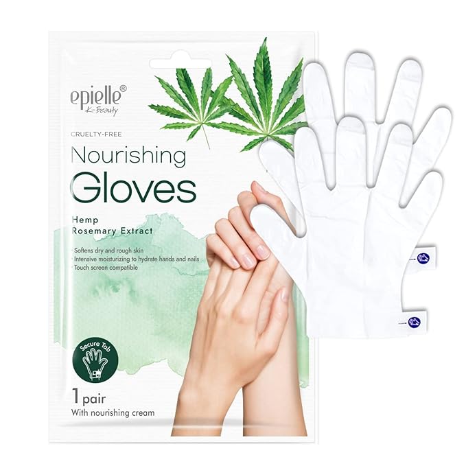 Epielle Nourishing Hand Mask 6 Pairs, Deep Moisturizing Gloves for Dry, Cracked Hands, Self Care Gifts for Women, Spa Kit, Stocking Stuffers, Thanksgiving Essentials