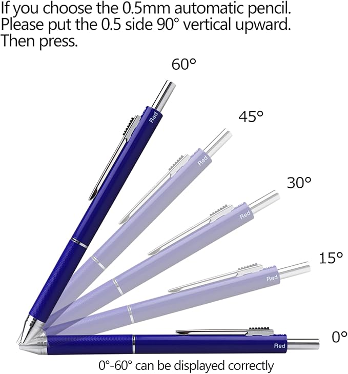 DunBong 4-in-1 Multicolor Writing Instrument, Metal Cased Multifunction Pen, 0.5mm Mechanical Pencil, Red, Blue and Black Ball Pens, 1-Count (Blue)