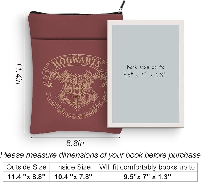 Magic Stuff Magic House Book Sleeve Book Cover Book Lovers Gifts Book Club Gifts Wizard Book Protector Book Gifts for Readers Women Her Magic Movie Fans Bibliophile Mom Graduation Birthday Gifts