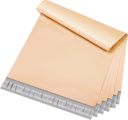 Metronic Poly Mailers 12x15.5 100 Pack, Medium Size Shipping Bags for Clothing, Strong Self-Seal Mailers Poly Bags Shipping Envelopes, Thick Mailing Bags Package Bags for Small Business, Champagne