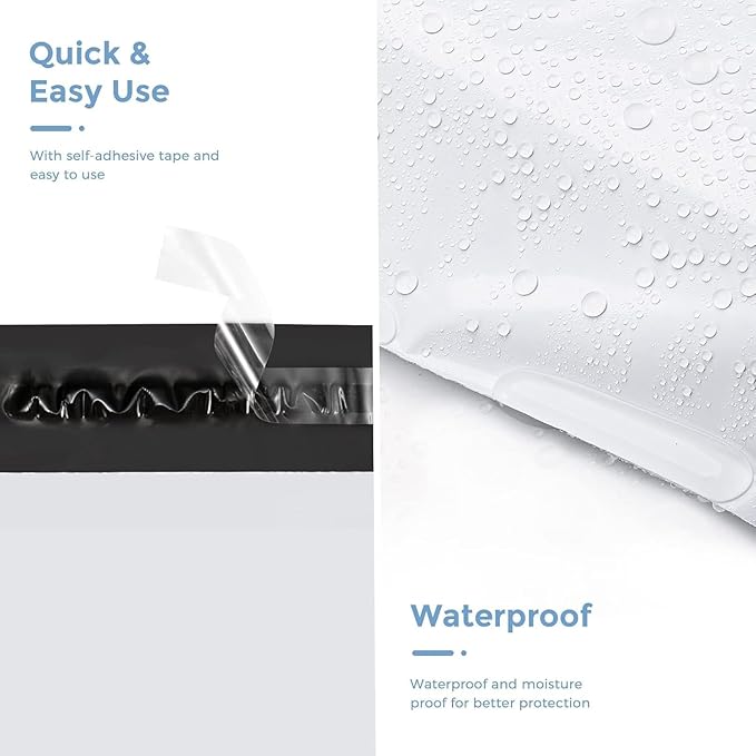 Metronic Poly Mailers 19x24 Inch 40000 Pcs, Large Shipping Bags for Clothing, Small Business, Strong Thick Mailing Bags with Self Adhesive, Waterproof and Tear-Proof Large Shipping Bags Bulk in White