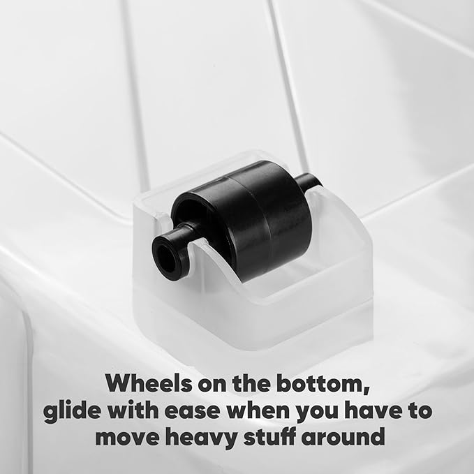 Nazhura 72 Quart Plastic Storage Bin, Stackable and Nestable Storage Boxes with Clear Lids and Secure Latching Buckles, Large Storage Container (Clear, 72Quart-4Pack)