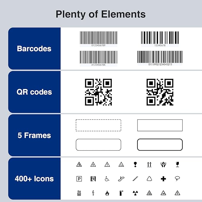 SUPVAN G15M Mini Portable Label Maker Machine with 4 Tapes, Rechargeable 1200mAh Battery Thermal Transfer Printer, Compatible with Multi-Type Label, Home, Garage, Office & Outdoor