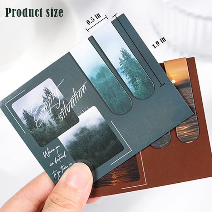 Magnetic Bookmarks Magnet Page Markers, 12 PCS Magnetic Page Clip for Students Teachers, Fun Book Marks for Reading (QS239)