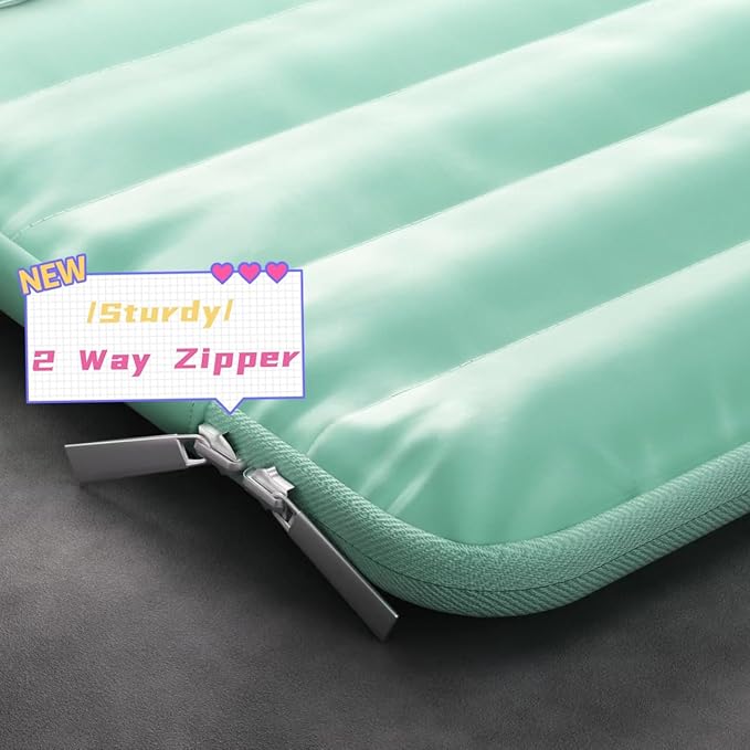 LS-M Puffy 13-14 Inch Laptop Sleeve Case for Women Men Cute Carrying Cover Compatible with MacBook Air M2, MacBook Pro 14 Protective Portable Case (Pink, 13-14inch)