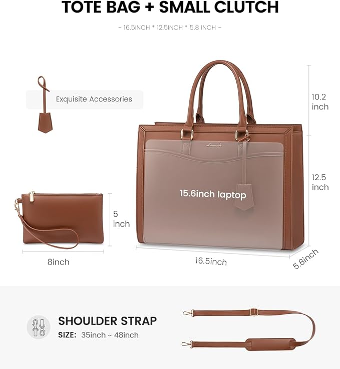 LOVEVOOK Laptop Tote Bag for Women, Office Work Bag Briefcase fit for 15.6 inch Laptop, Large Capacity Teacher Bag Handbag