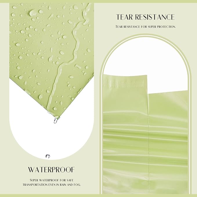 Metronic 100PC Poly Mailers 24x24 Large Shipping Bags for Clothing, Strong Adhensive Mailers Bags for Small Business, Shipping Envelopes, Tear-resistant Mailing Bags in Avocado Green