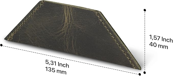 Londo Genuine Leather Handmade Bookmark (Set of 2) (Triangle, Green)