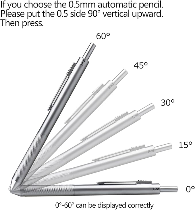 DUNBONG 4 in 1 Multicolor pen, Metal Cased Multifunction Pen, 0.5mm Mechanical Pencil, Red Ball Pen, Blue Ball Pen and Black Ball Pen (Silver)