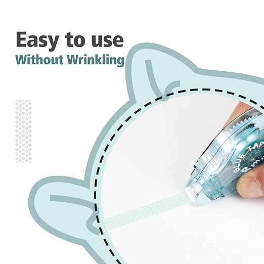 Double Sided Tape Roller for Crafts - 12 Pack Scrapbooking Glue Tape Runner Crafters Adhesive Tape Roller for School Kids Paper Handicraft , Gift Wrap or Scrapbook & Cards Making (Total Length 315 FT)