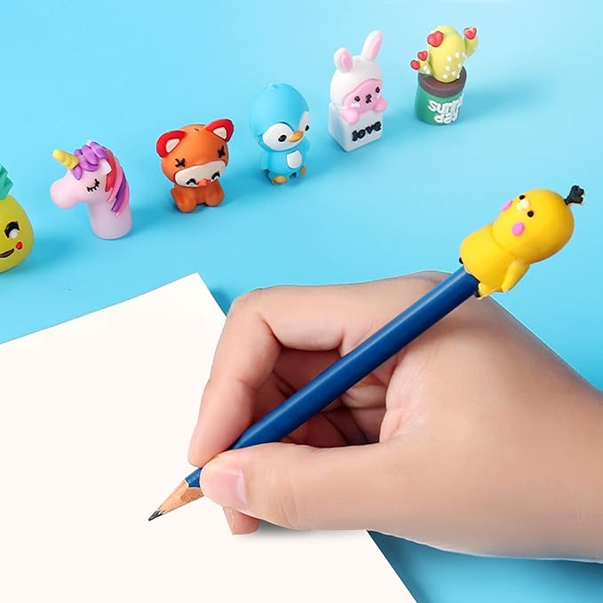 LOFIR 60 Pieces Pencil Toppers Animal Pencil Toppers Pen Toppers Clip on Pencil Classroom Prizes for Office Kids Back to School Student Supplies Party Favors(60)