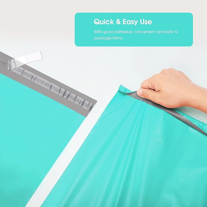 Metronic Poly Mailers 24×24 50 Pcs Large Shipping Bags for Clothes Plastic Mailers Strong Self Seal Adhesive Shipping Envelopes for Small Business Tear-resistant Mailer Bags Mailing Envelopes in Teal