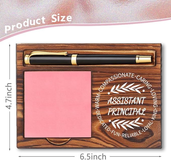 llxxeyopqdxz Assistant Principal Gifts, Assistant Principal Appreciation Gifts, Thank You Gifts for Assistant Principal, Inspirational Motivational Quote for Desk Self-Stick Note Pad Holders YB362