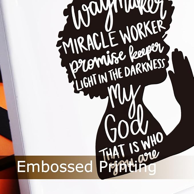 Motivational Quotes Office Desk Decor for Women Girls,Way Maker Miracle Worker Promise Keeper Ceramic Plaque Sign for Office Desk Shelf Decor,Gifts for Friends Coworkers