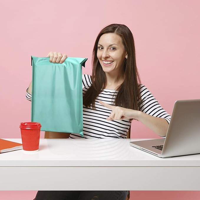 Metronic Poly Mailers 10X13 1200Pack, Strong Adhesive Shipping Bags for Clothing, Waterproof Shipping Envelopes Mailers Poly Bags for Small Businesses, Flexible Packages Bags Teal