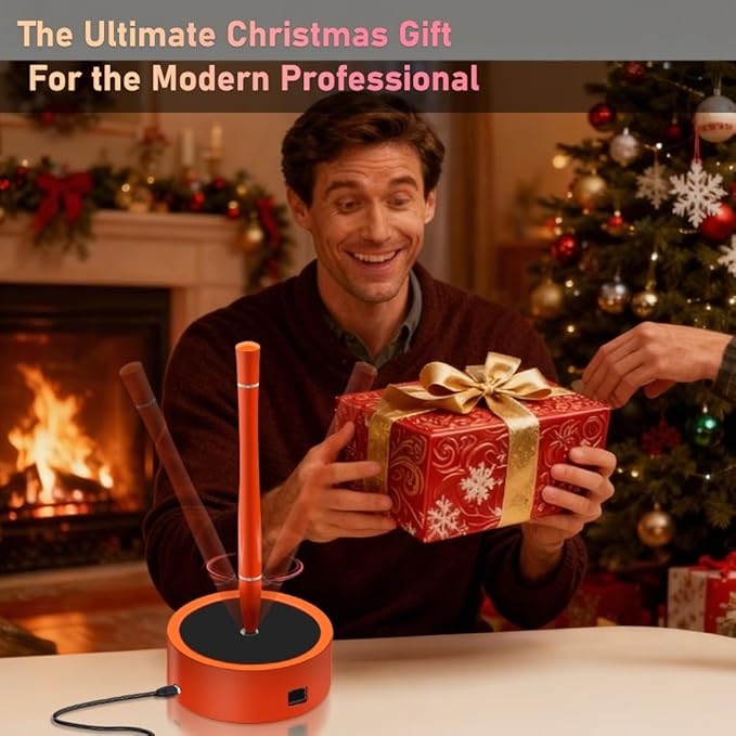 Ballpoint Pen with Magnetic Levitation&USB C Hub Dock,4-in-1 Adapter with Gigabit Ethernet,Ultimate Christmas Business Gift for Successful Professionals,Tech Enthusiasts,Pentel Pens&Sign Pen Users