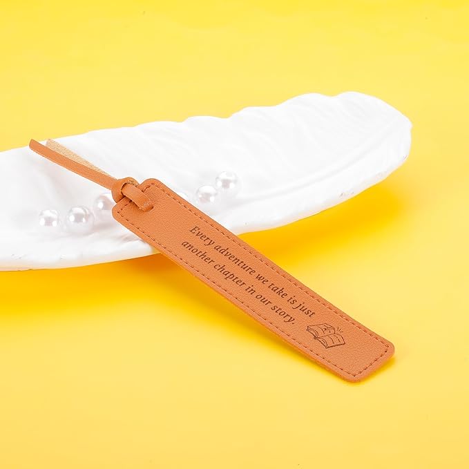 Leather Bookmark for Men Women Anniversary Leather Gifts for Him Her Men 3rd Anniversary Wedding Party Birthday Retirement Gifts for Women Inspirational Bookmark for Women Book Lover,Another Chapter