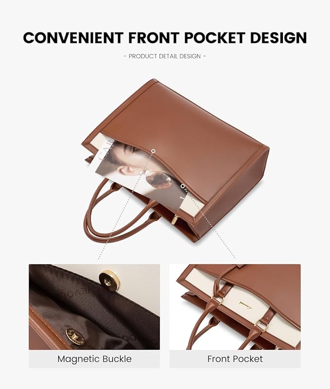 LOVEVOOK Laptop Tote Bag for Women, Office Work Bag Briefcase fit for 15.6 inch Laptop, Large Capacity Teacher Bag Handbag