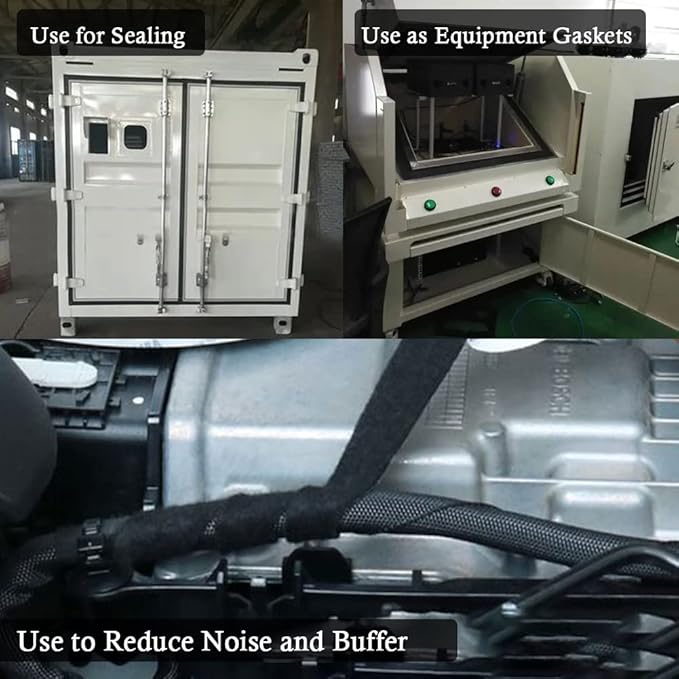 Neoprene Rubber Strips Self Adhesive Solid Rubber Sheets, Rolls & Strips for DIY Gaskets Crafts Pads Seals Warehouse Flooring Rubber Strip with Adhesive Backing (3” Wide x 1/5" Thick x 10' Long)