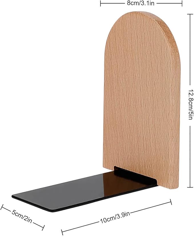 Mountain Desert Texas Book Ends Decorative Wood Bookends for Shelves Kids Room Desk Home Office Book Stoppers for Magazines,Books, DVDs, 1 Pair/2 Pieces(5x3.1 in)