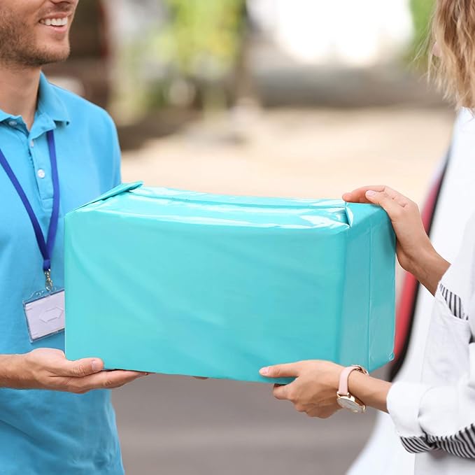 Metronic 100PC Large Shipping Bags Poly Mailers 19x24 Envelopes Mailers with Self Adhesive Waterproof and Tear-Proof Postal Bags in Teal