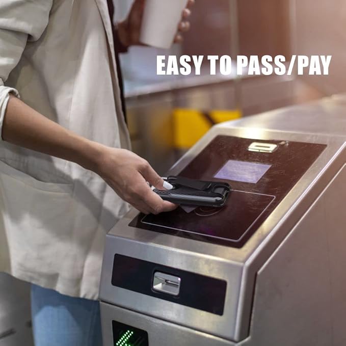 LIUGX Badge Holder, ID Card Holder with Metal Clip - Durable Polycarbonate (Holds 1 to 4 Cards), Portable Wallet for Office, Laborer, Police, Work, Dark Blue