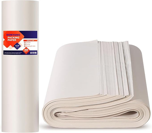 15" x 12" Newsprint Paper for Packing Boxes, 360 Sheets Packing Paper for Moving Boxes, Newspaper Packing Materials, Ideal for Drawing, Sketching, Wrapping, Shipping, Packaging, Dishes Glasses Filler